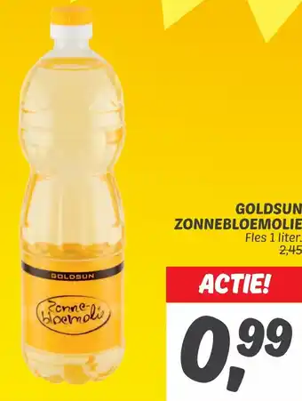 Dekamarkt GOLDSUN ZONNEBLOEMOLIE 1 liter. aanbieding