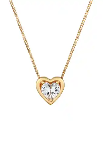 Douglas Elli Dames Hart Hanger Liefde met Cubic Zirconia Kristallen in 925 Sterling Zilver Verguld aanbieding
