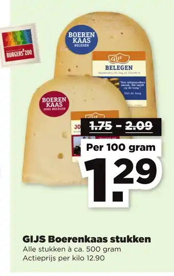 PLUS GIJS Boerenkaas stukken aanbieding