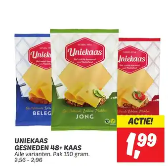 Dekamarkt UNIEKAAS GESNEDEN 48+ KAAS aanbieding