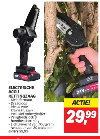 Dekamarkt ELECTRISCHE ACCU KETTINGZAAG aanbieding