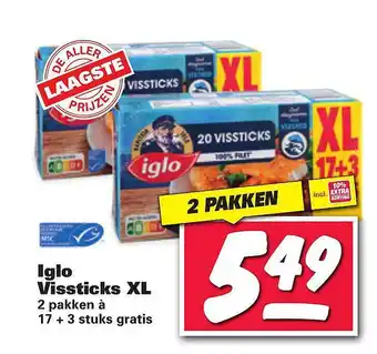 Nettorama Iglo vissticks xl aanbieding