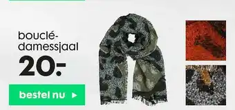 Poiesz Bouclé damessjaal aanbieding