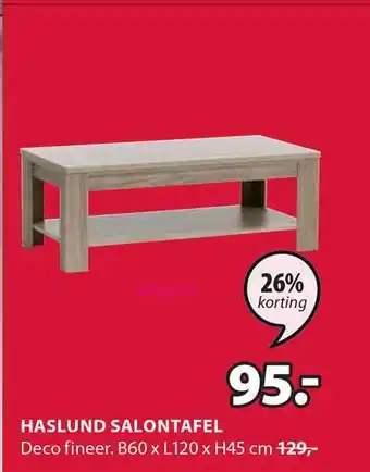 Jysk Haslund salontafel aanbieding