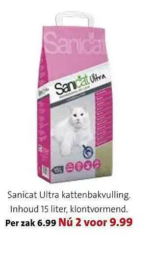 Intratuin Sanicat ultra kattenbakvulling aanbieding