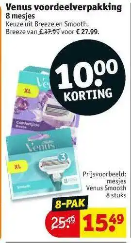 Kruidvat Venus Voordeelverpakking 10.00 Korting aanbieding