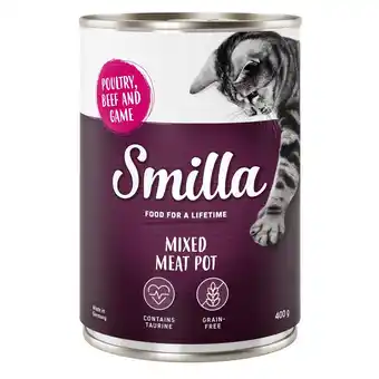 Zooplus 6x400g Multivleespotje Gevogelte, Rund en Wild Smilla Kattenvoer aanbieding