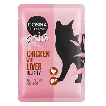 Zooplus 6x100g Thai / Asia Maaltijdzakjes Kip met Kippenlever Cosma Kattenvoer aanbieding