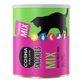 Zooplus 150g Snackies Maxi Tube Gevriesdroogde Mix met 5 soorten Cosma Kattensnacks aanbieding