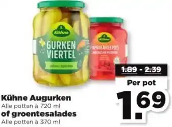 PLUS Kühne Augurken of groentesalades aanbieding