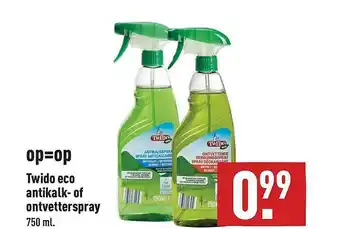 ALDI Twido eco antikalk- of ontvetterspray 750 ml aanbieding