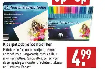 ALDI Kleurpotloden of combistiften aanbieding