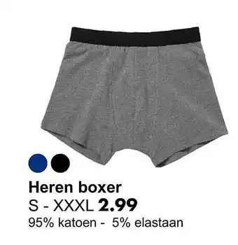 Wibra Heren boxer aanbieding