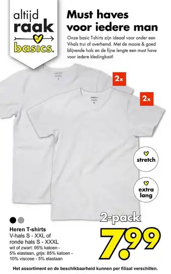 Wibra Heren t-shirts aanbieding