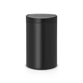 Amazon Brabantia Touch Bin Prullenbak, Kunststof Binnenemmer, Matt Black, 40 Liter aanbieding