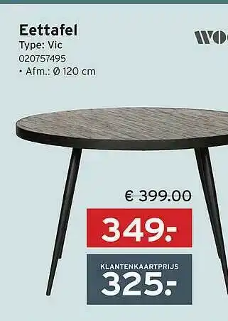 Heuts Eettafel vic aanbieding