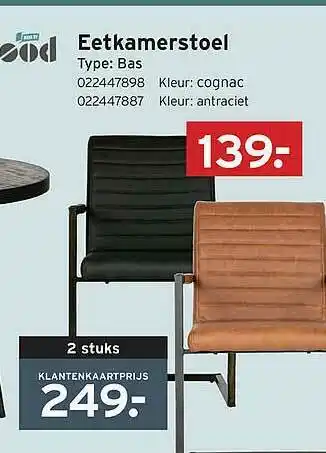 Heuts Eetkamerstoel bas aanbieding