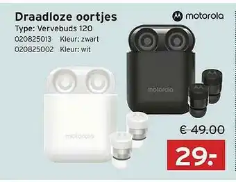 Heuts Motorola draadloze oortjes vervebuds 120 aanbieding