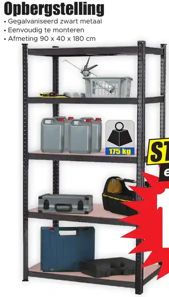 Dirk Opbergstelling 90 x 40 x 180 cm aanbieding