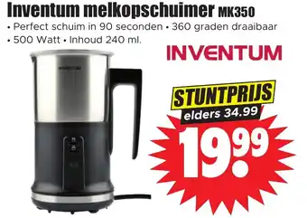 Dirk Inventum melkopschuimer MK350 aanbieding