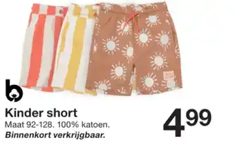 Zeeman Kinder short aanbieding