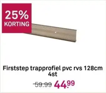 Karwei Firststep trapprofiel pvc rvs 128cm 4st aanbieding