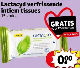 Kruidvat Lactacyd verfrissende intiem tissues aanbieding