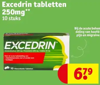 Kruidvat Excedrin tabletten 250mg aanbieding