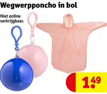 Kruidvat Wegwerpponcho in bol aanbieding