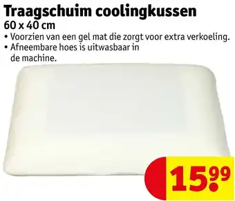 Kruidvat Traagschuim coolingkussen 60 x 40 cm aanbieding