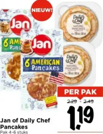 Vomar Voordeelmarkt Jan of Daily Chef Pancakes aanbieding