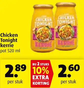 Boni Chicken Tonight kerrie 520ml aanbieding