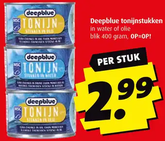 Boni Deepblue tonijnstukken 400g aanbieding