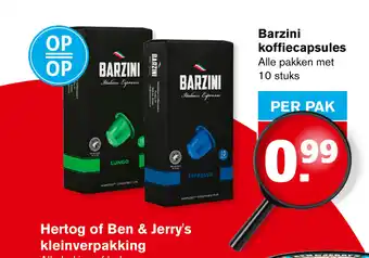 Hoogvliet Barzini koffiecapsules aanbieding