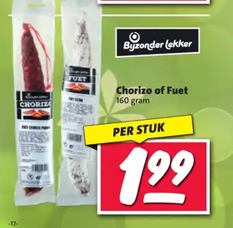 Nettorama Chorizo of Fuet 160 gram aanbieding