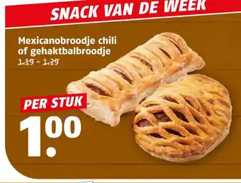 Poiesz Mexicanobroodje chili of gehaktbalbroodje aanbieding