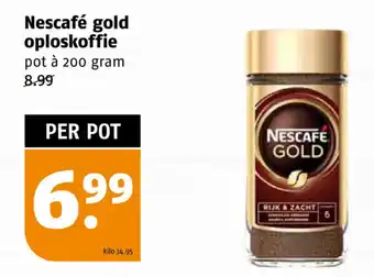 Poiesz Nescafé gold oploskoffie aanbieding