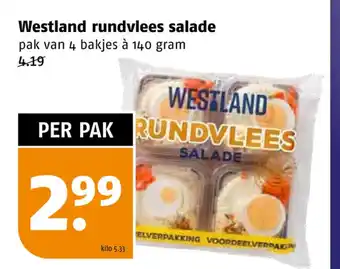 Poiesz Westland rundvlees salade aanbieding