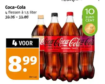 Poiesz Coca-Cola 4 flessen à 1.5 liter aanbieding