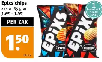Poiesz Epixs chips 185 gram aanbieding