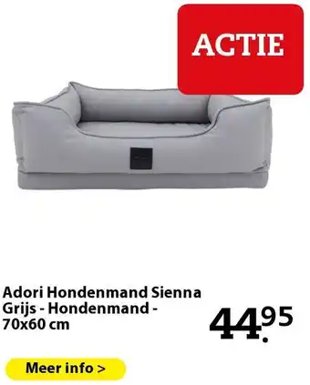 Boerenbond Adori Hondenmand Sienna Grijs - Hondenmand - 70x60 cm aanbieding