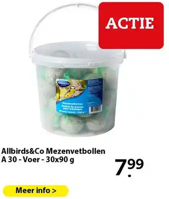 Boerenbond Allbirds&Co Mezenvetbollen A 30 - Voer - 30x90 g aanbieding