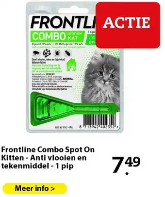 Boerenbond Frontline Combo Spot On Kitten - Anti vlooien en tekenmiddel - 1 pip aanbieding