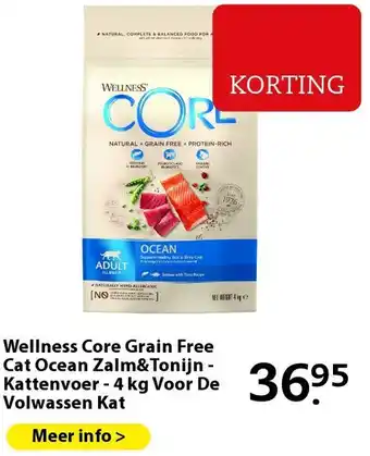 Pets Place Wellness Core Grain Free Cat Ocean Zalm&Tonijn - Kattenvoer - 4 kg Voor De Volwassen Kat aanbieding