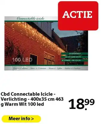 Pets Place Cbd Connectable Icicle - Verlichting - 400x35 cm 463 g Warm Wit 100 led aanbieding