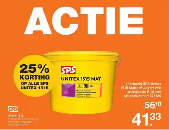 BOUWMAAT Sps unitex 1515 aanbieding