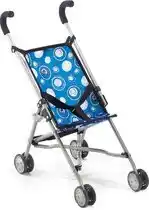 Bol.com Bayer Chic 2000 - Mini-Poppenbuggy Roma - Blauw met luchtbellen aanbieding