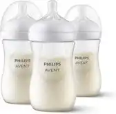 Bol.com Philips Avent Natural Response Fles - 3 Flessen - 260 ml - 1+ maanden - Snelheid 3-speen - SCY903/03 aanbieding