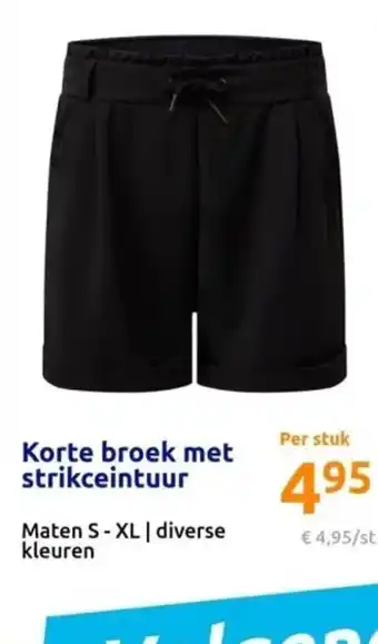 Action Korte broek met strikceintuur aanbieding