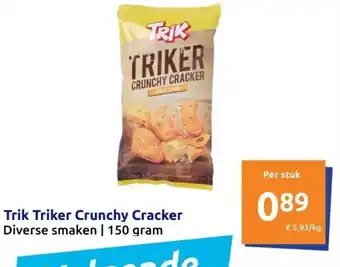 Action Trik Triker Crunchy Cracker 150 gram aanbieding